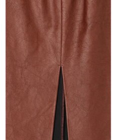 Te chichi クラックレザーライクナロースカート