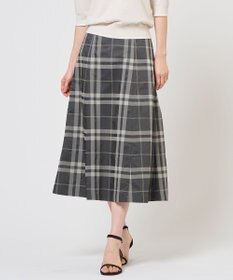 J.PRESS LADIES S ブロックチェックジャガード フレア スカート