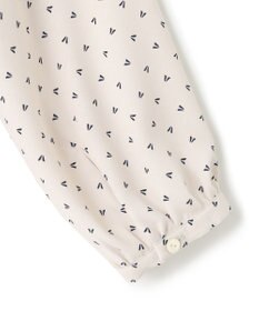 23区 L 【洗える】トライアングルプリント ネックデザイン ブラウス