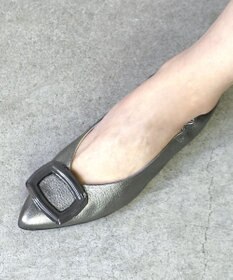 nouvelleRobe Oū 【本革・高反発】Buckle Ornament ポインテッドトゥ パンプス