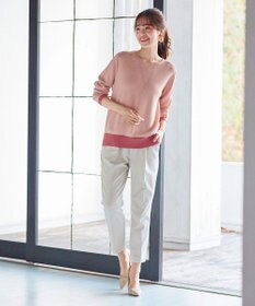 Tiaclasse 【洗える】快適な履き心地のダブルクロステーパードパンツ