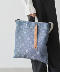 russet デニムジャガード2WAYビッグトートバッグ(CE-1687)