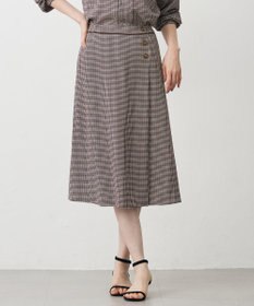 J.PRESS LADIES デシンハウンドトゥースプリント スカート