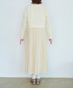 Tiaclasse 【洗える】裏起毛ドッキングワンピース