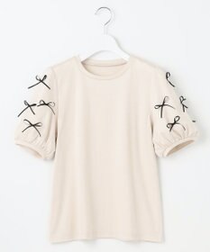 Feroux 【洗える】ランダムリボン カットソー