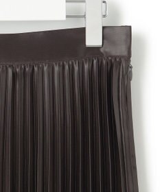 23区 【洗える】レザーライクプリーツ スカート