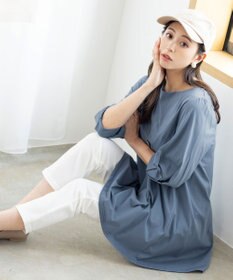 Tiaclasse L 【洗える】大人可愛いバックフレアカットチュニック