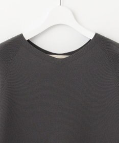 自由区 【洗える】コットンストレッチホールガーメント ニットワンピース