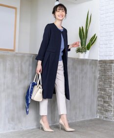 Tiaclasse 【洗える】快適な履き心地のダブルクロステーパードパンツ