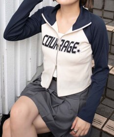 WEGO ダブルジップワッペンロゴラグランロンT