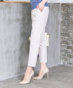 Tiaclasse 【洗える】快適な履き心地のダブルクロステーパードパンツ