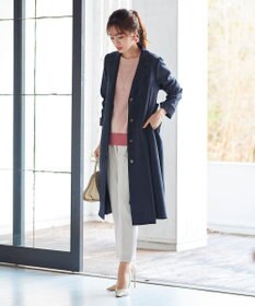 Tiaclasse 【洗える】快適な履き心地のダブルクロステーパードパンツ