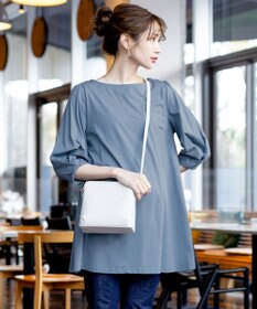 Tiaclasse L 【洗える】大人可愛いバックフレアカットチュニック