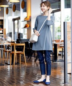 Tiaclasse L 【洗える】大人可愛いバックフレアカットチュニック