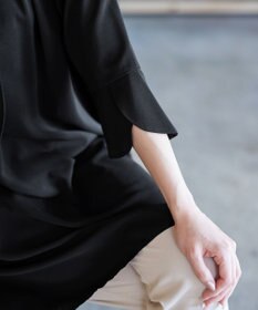 Tiaclasse L 【洗える】花びらスリーブチュニック