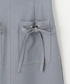 Feroux 【洗える】リボンポケット付きIライン スカート