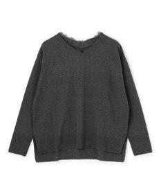 UNFILO マイビューティニット レースドッキング Vネック