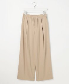 J.PRESS LADIES 【洗える】セルロースリネンストレッチ タックワイドパンツ