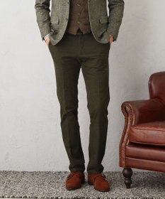 JOSEPH ABBOUD 【裏起毛/ウエスト伸びる】オーガニックコットン2WAYストレッチカルゼ パンツ