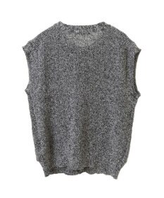 Green Parks シルバーボタンクルーネックベスト