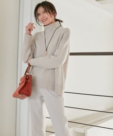 23区 L 【好評につき新色追加/CLASSY.1月号掲載】ウールカシミヤブレンド スタンドネック ニット