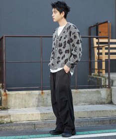 WEGO ベロアモールパターンカーディガン