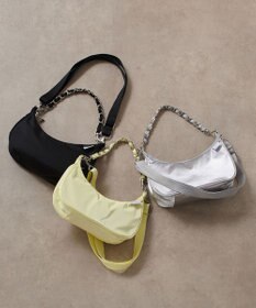 LeSportsac CHAIN SMALL CONV HOBO/ブラックサテンスナイデル