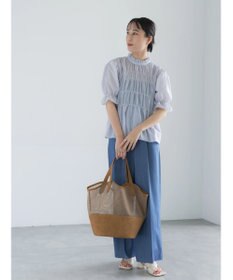 Te chichi スタンドフリルシャーリングブラウス