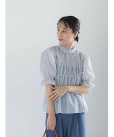 Te chichi スタンドフリルシャーリングブラウス