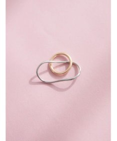 AMERICAN HOLIC オーバーラッピングダブルリング