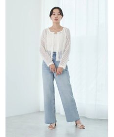 earth music&ecology ＳＥＴ２点メッシュカーディガン＋インナー