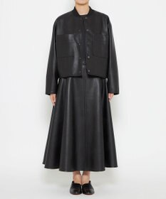 uncrave 【手洗い可】ウォッシャブルエコレザー スカート（uncrave WHITE）