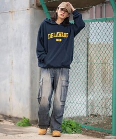 WEGO 【ユニセックス着用ITEM/SMLサイズ展開】グラフィックロゴプルパーカー