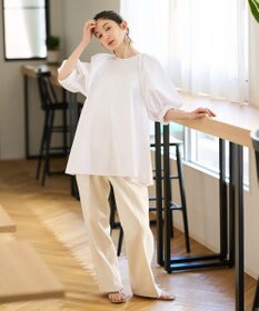 #Newans ハイウエスト2タックパンツ