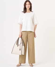 J.PRESS LADIES L 20チノストレッチ ストレート パンツ