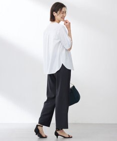 J.PRESS LADIES 【洗える】BEZ 空羽ストライプ クルーネック ブラウス