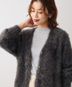 Green Parks シャギーＶネックカーディガン