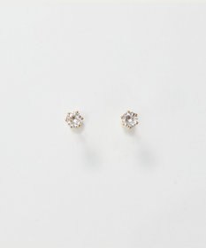 Phoebe モードメタルビジューバックキャッチピアス