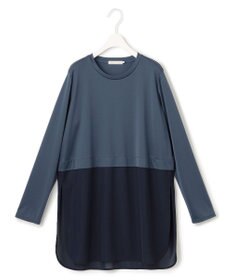 ICB L 【洗える】シアージャージーコンビ カットソー