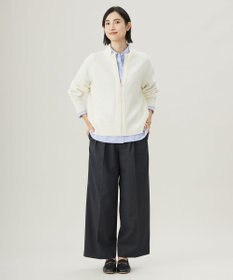 J.PRESS LADIES L 【洗える】CAT ジップアップブルゾン ニット