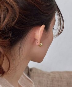 Phoebe モードメタルビジューバックキャッチピアス