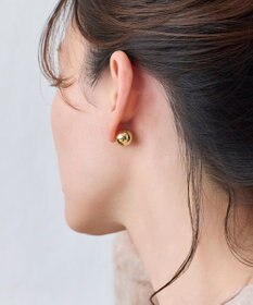 Phoebe モードメタルビジューバックキャッチピアス