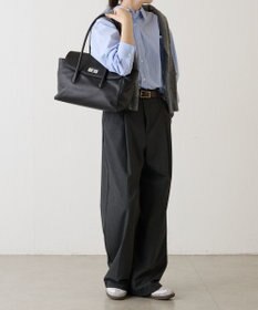 russet 《@__serako.r__企画》ソフトレザーフラップトートバッグ(CE-1678)