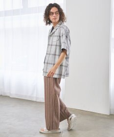 J.PRESS YORK STREET 【UNISEX】オンブレーチェック オープンカラーシャツ