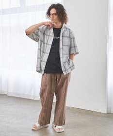 J.PRESS YORK STREET 【UNISEX】オンブレーチェック オープンカラーシャツ