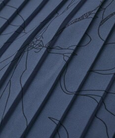 YECCA VECCA ラインボタニカル柄プリーツワンピース