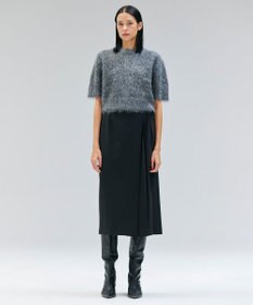 BEIGE， 【セットアップ対応・洗える・BAILA 11月号掲載】ZEPHYR / ウールライクアシンメトリープリーツスカート