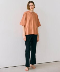 BEIGE， 【BEIGE,ecru/WEB限定・洗える】JERSEY STITCH / コットンハーフスリーブトップス