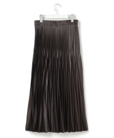 23区 【洗える】レザーライクプリーツ スカート