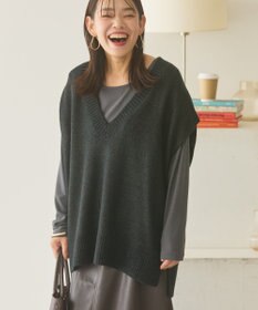 AMERICAN HOLIC ラメ入りＶネックニットベスト